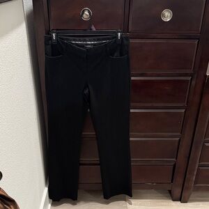 Express Black Straight-Leg Stretch Trousers